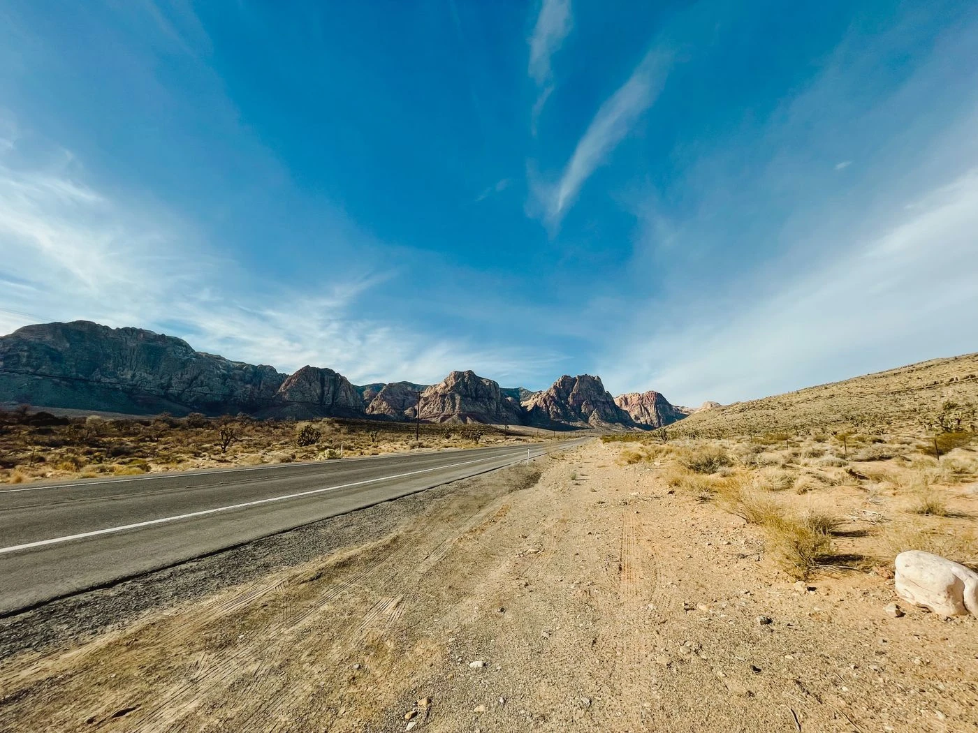 Desert highway in Nevada — thematic stock photo, not a scene from the series